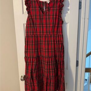EUC JCrew Plaid Red Dress